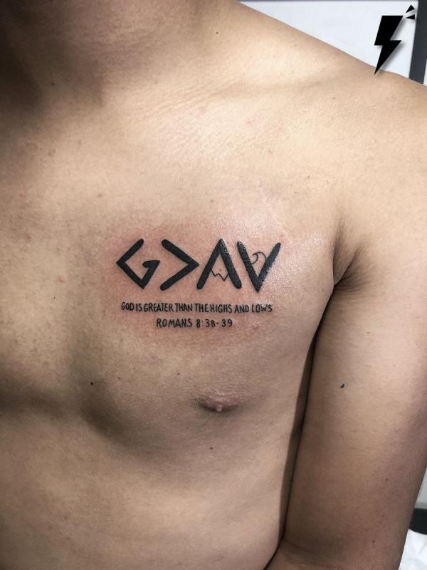 40 God is Greater Than the Highs and Lows Tattoos