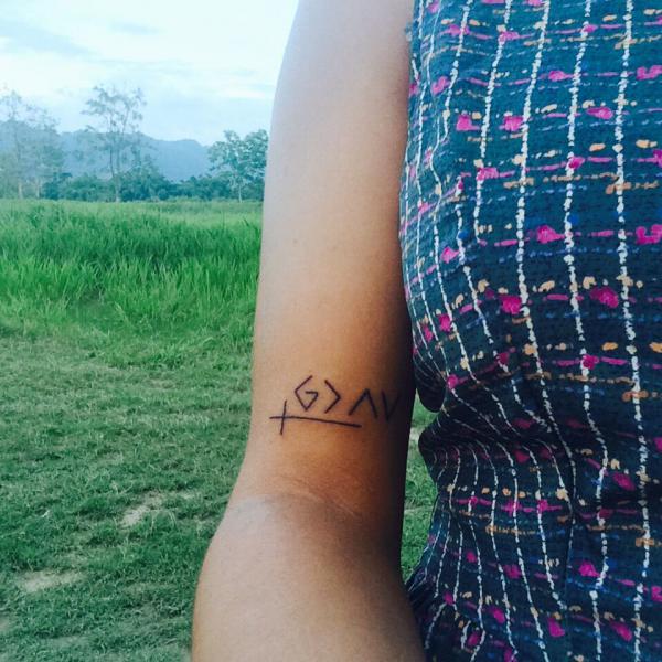 40 God is Greater Than the Highs and Lows Tattoos