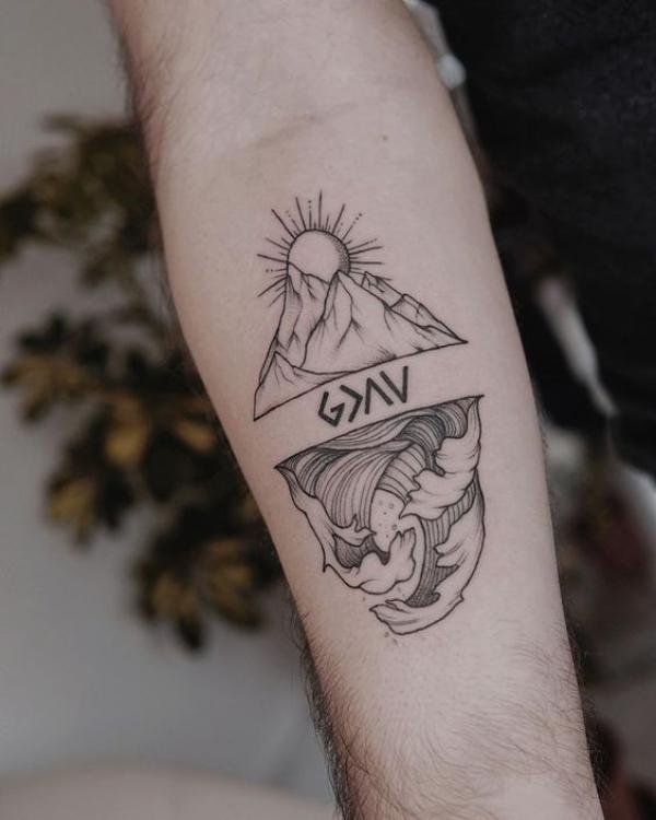 40 God is Greater Than the Highs and Lows Tattoos
