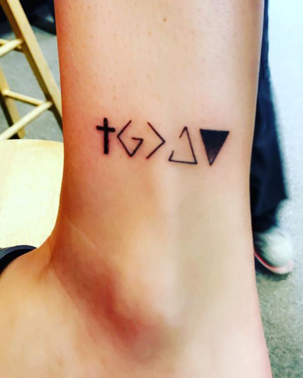 40 God is Greater Than the Highs and Lows Tattoos
