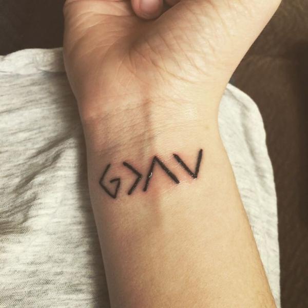40 God is Greater Than the Highs and Lows Tattoos