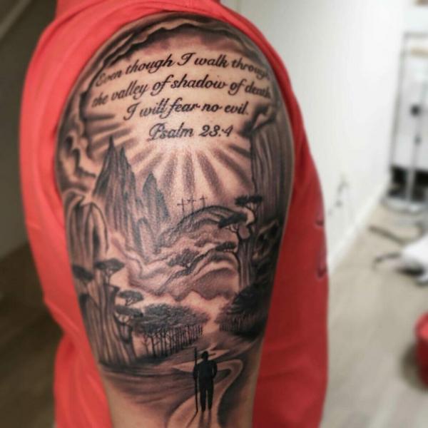 Fear No Evil: Bold Psalm 23:4 Tattoo Designs