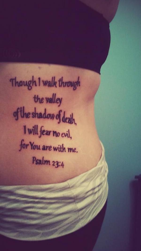 Fear No Evil: Bold Psalm 23:4 Tattoo Designs