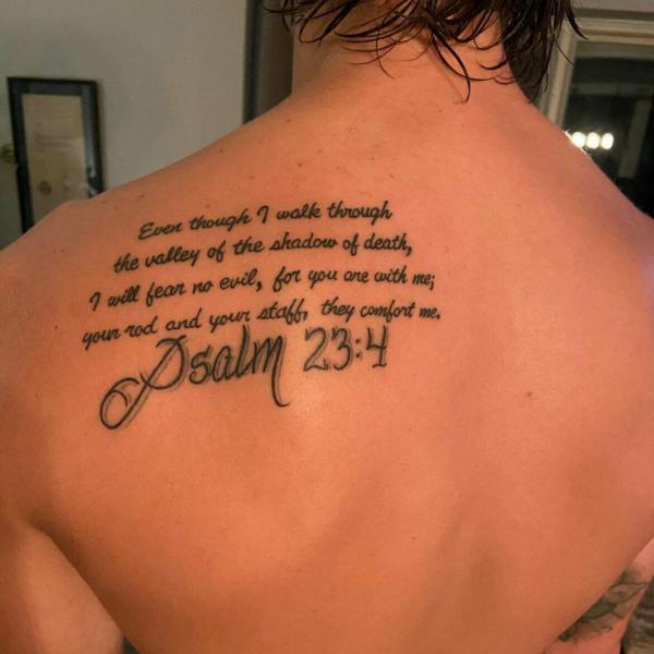 Fear No Evil: Bold Psalm 23:4 Tattoo Designs