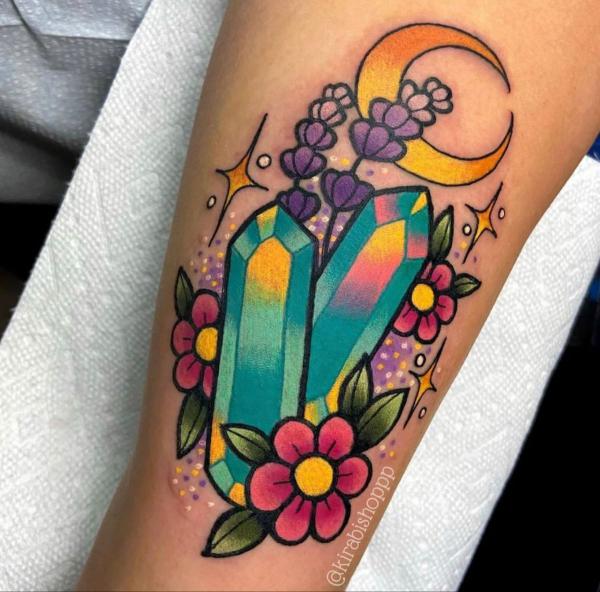 60 Sparkling Crystal Tattoo Ideas for Every Style