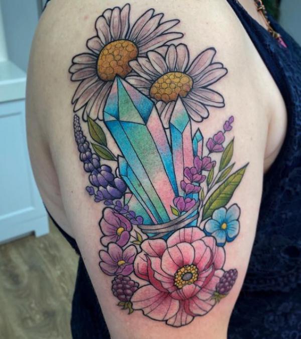 60 Sparkling Crystal Tattoo Ideas for Every Style
