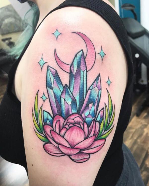 60 Sparkling Crystal Tattoo Ideas for Every Style