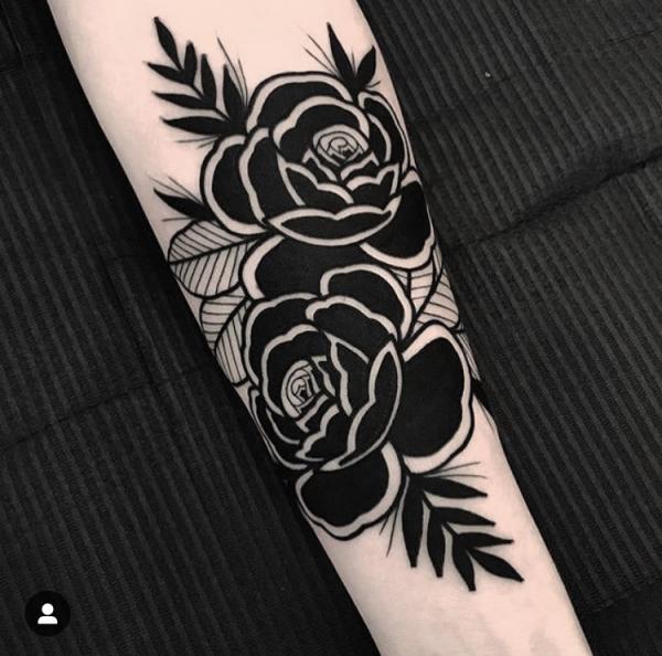 30 Captivating Black and White Rose Tattoo Designs