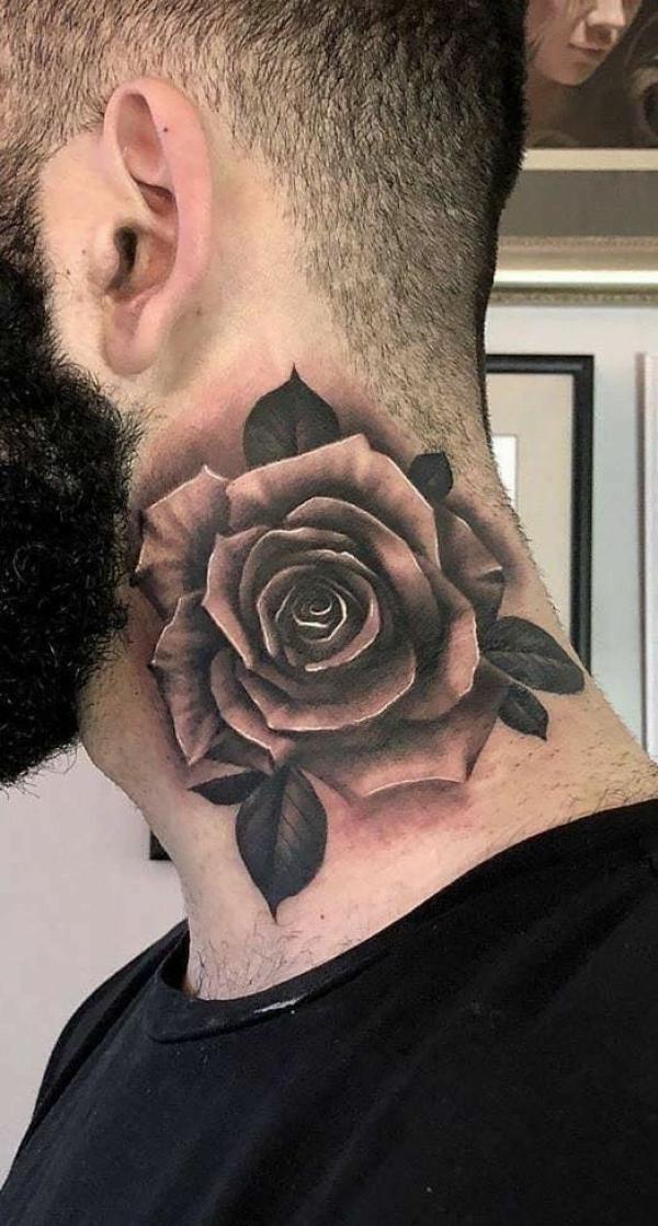 30 Captivating Black and White Rose Tattoo Designs