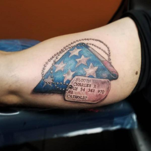 50 Dog Tag Tattoo Designs to Honor Your Heroes