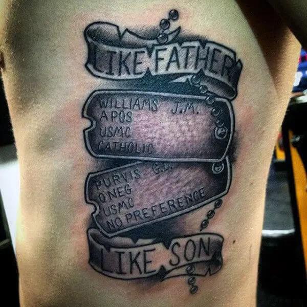 50 Dog Tag Tattoo Designs to Honor Your Heroes