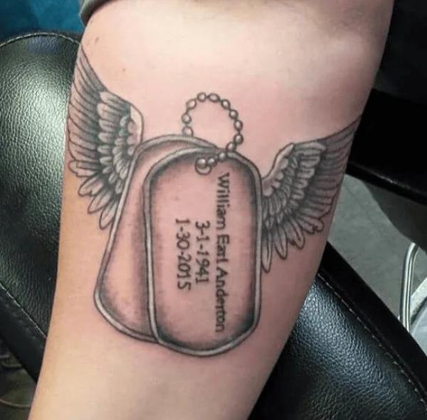 50 Dog Tag Tattoo Designs to Honor Your Heroes