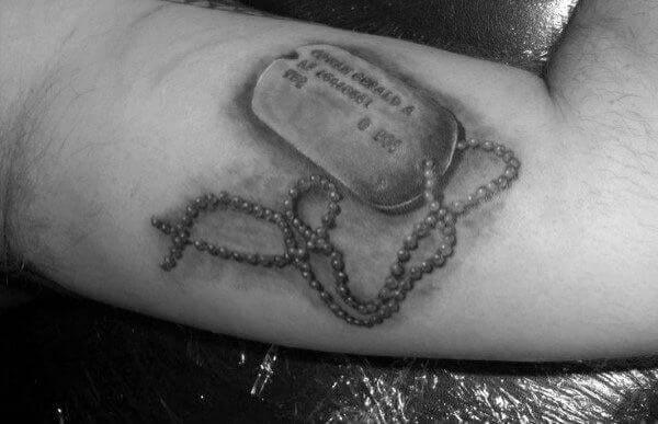 50 Dog Tag Tattoo Designs to Honor Your Heroes