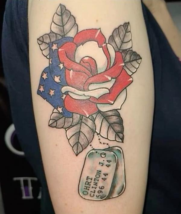 50 Dog Tag Tattoo Designs to Honor Your Heroes