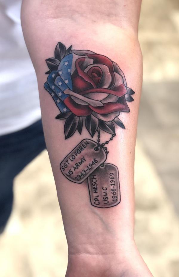 50 Dog Tag Tattoo Designs to Honor Your Heroes