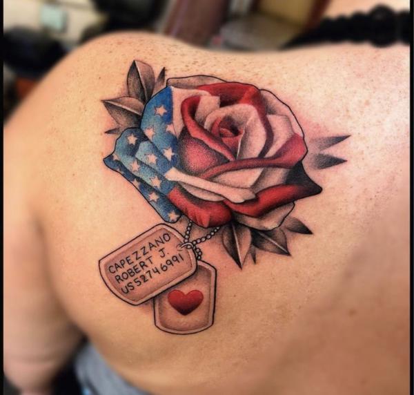 50 Dog Tag Tattoo Designs to Honor Your Heroes