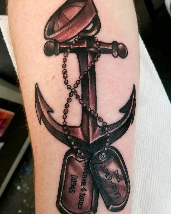 50 Dog Tag Tattoo Designs to Honor Your Heroes