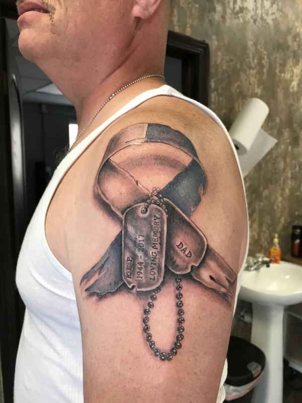 50 Dog Tag Tattoo Designs to Honor Your Heroes