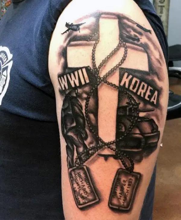 50 Dog Tag Tattoo Designs to Honor Your Heroes