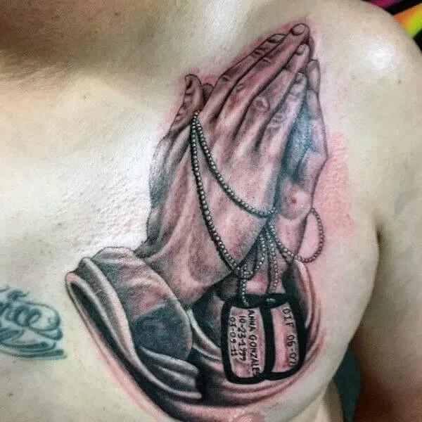 50 Dog Tag Tattoo Designs to Honor Your Heroes