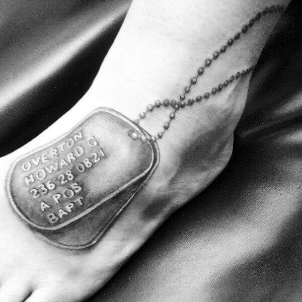 50 Dog Tag Tattoo Designs to Honor Your Heroes
