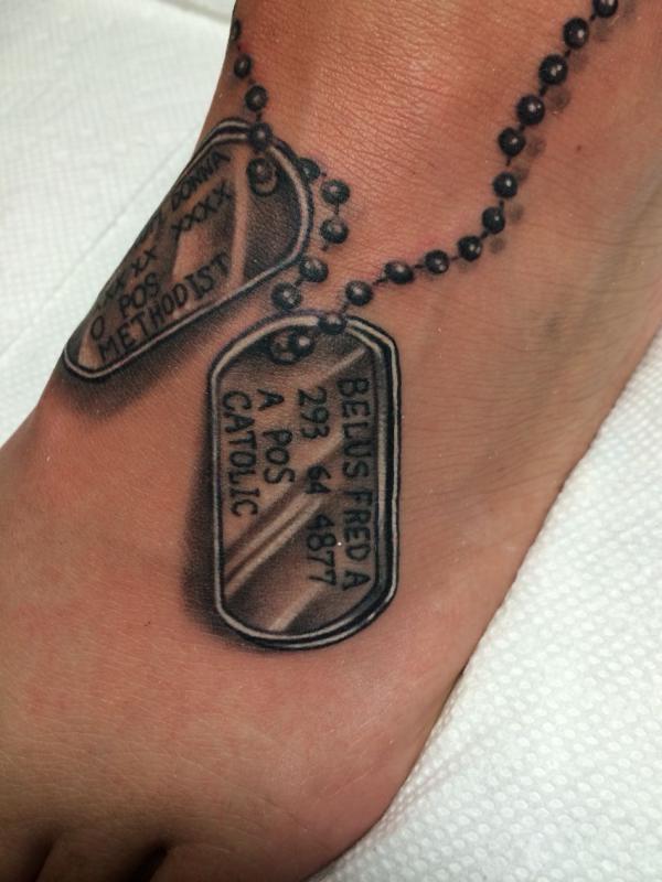 50 Dog Tag Tattoo Designs to Honor Your Heroes