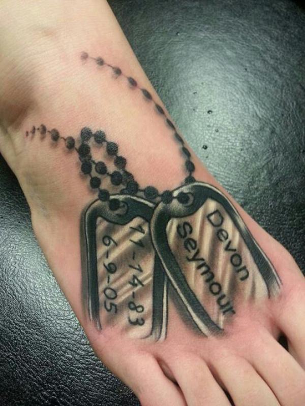 50 Dog Tag Tattoo Designs to Honor Your Heroes