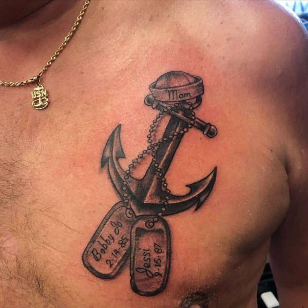 50 Dog Tag Tattoo Designs to Honor Your Heroes
