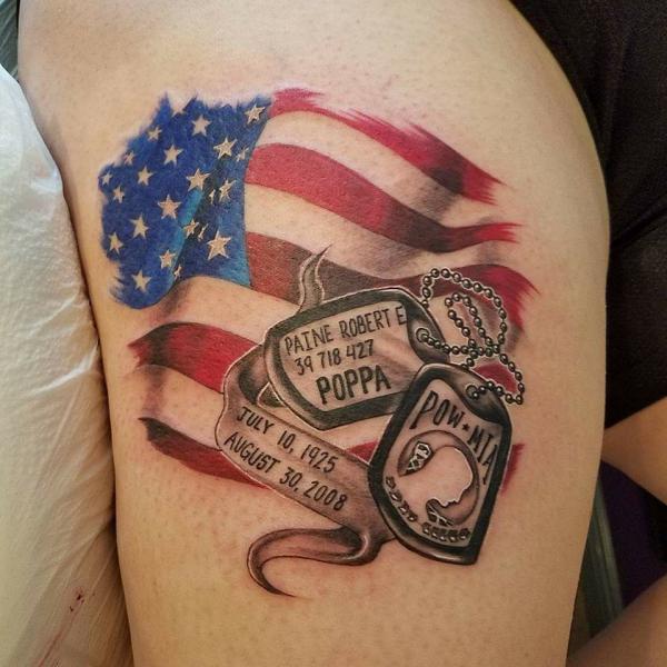 50 Dog Tag Tattoo Designs to Honor Your Heroes