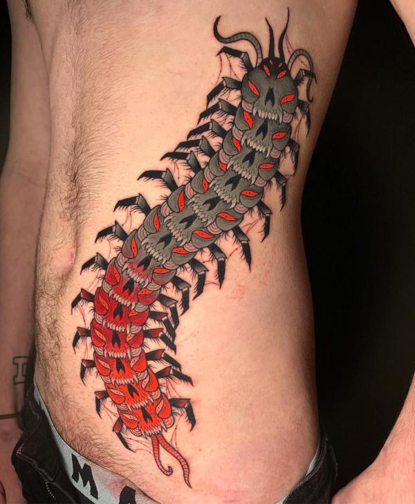 60 Centipede Tattoo Designs With Meaning