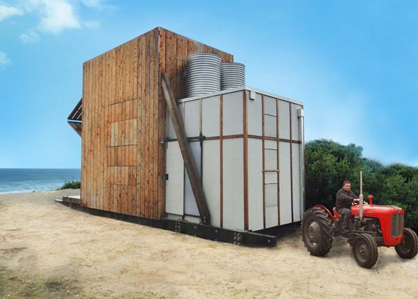 Hut on sleds