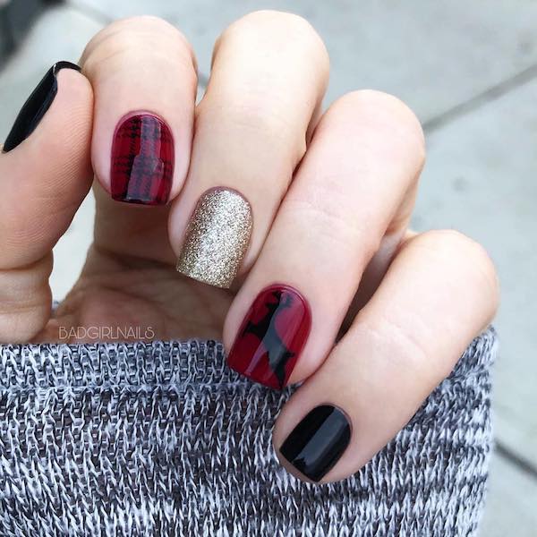 Red and Black Nail Art - A Bold and Stylish Statement
