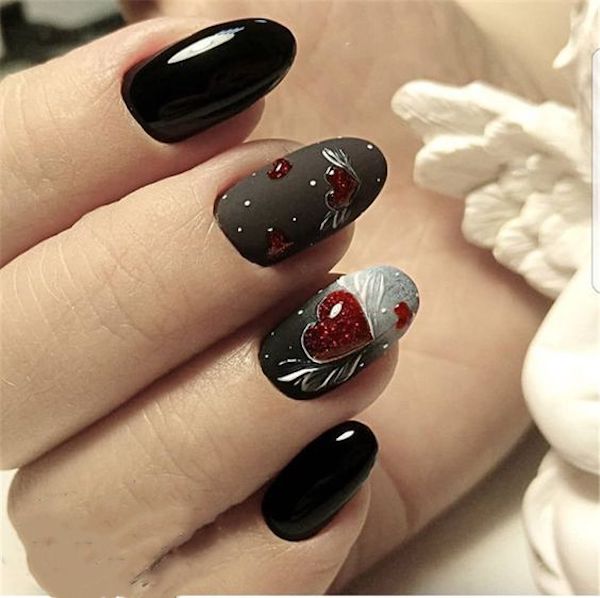 Red and Black Nail Art - A Bold and Stylish Statement
