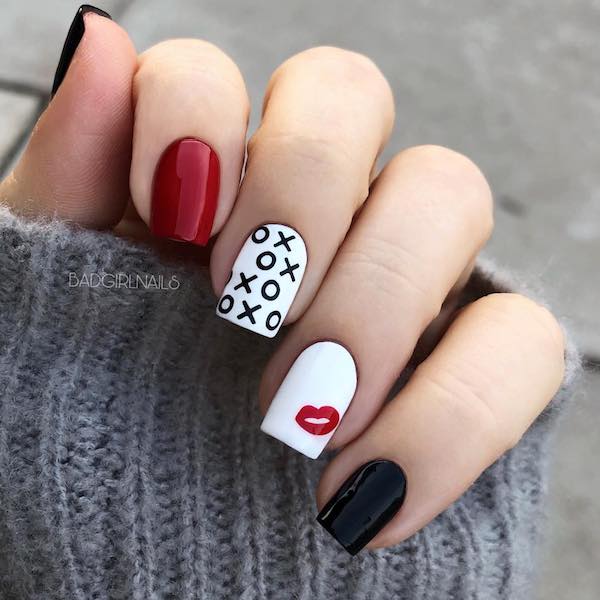 Red and Black Nail Art - A Bold and Stylish Statement