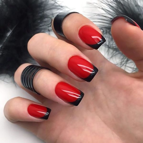 Red and Black Nail Art - A Bold and Stylish Statement