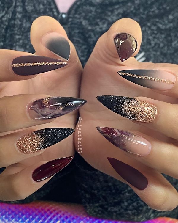 Red and Black Nail Art - A Bold and Stylish Statement