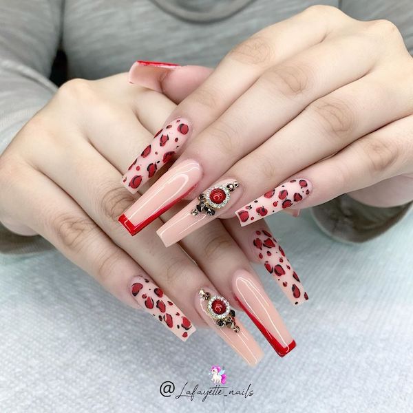 Red and Black Nail Art - A Bold and Stylish Statement