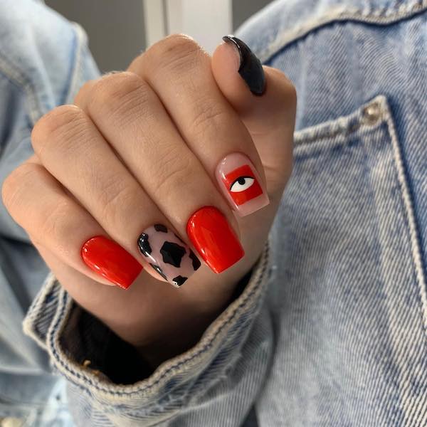 Red and Black Nail Art - A Bold and Stylish Statement