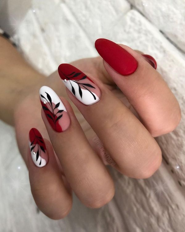 Red and Black Nail Art - A Bold and Stylish Statement