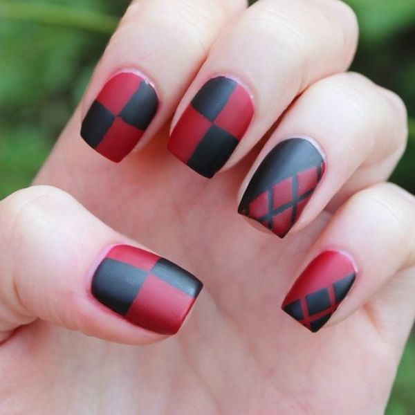 Red and Black Nail Art - A Bold and Stylish Statement
