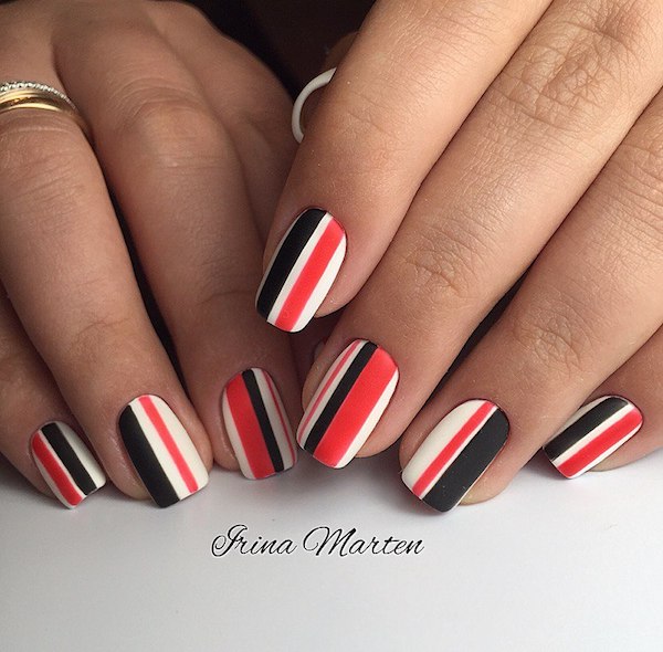 Red and Black Nail Art - A Bold and Stylish Statement
