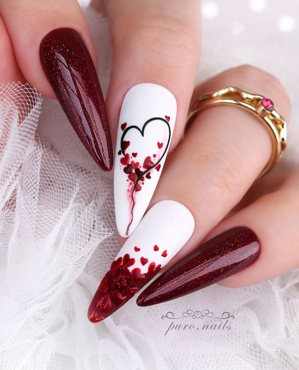 Red and Black Nail Art - A Bold and Stylish Statement
