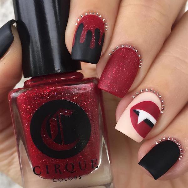 Red and Black Nail Art - A Bold and Stylish Statement