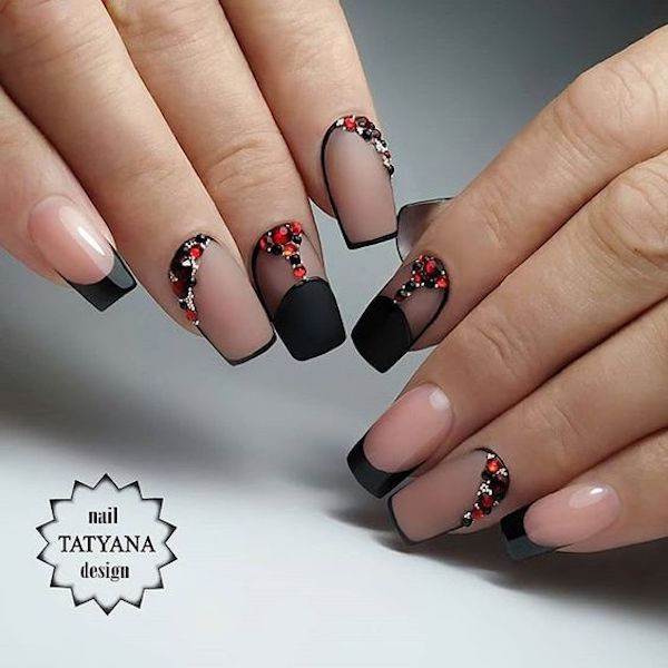 Red and Black Nail Art - A Bold and Stylish Statement