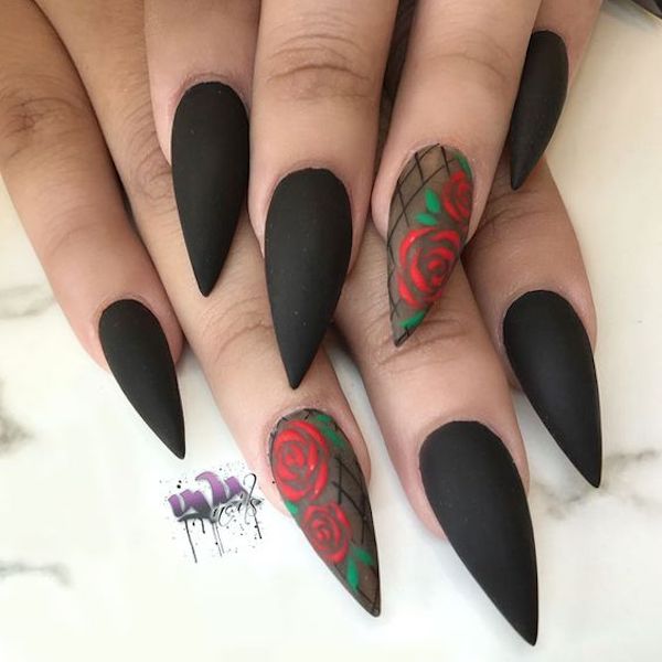 Red and Black Nail Art - A Bold and Stylish Statement