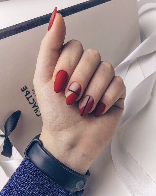 Red and Black Nail Art - A Bold and Stylish Statement