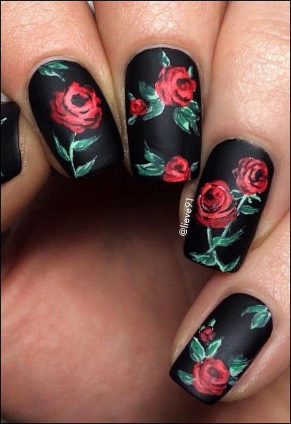 Red and Black Nail Art - A Bold and Stylish Statement