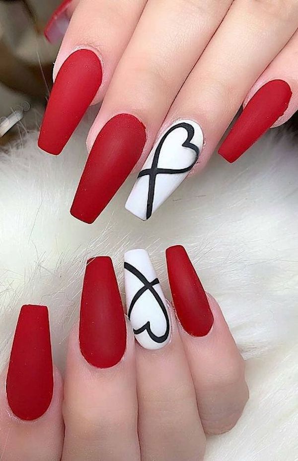 Red and Black Nail Art - A Bold and Stylish Statement