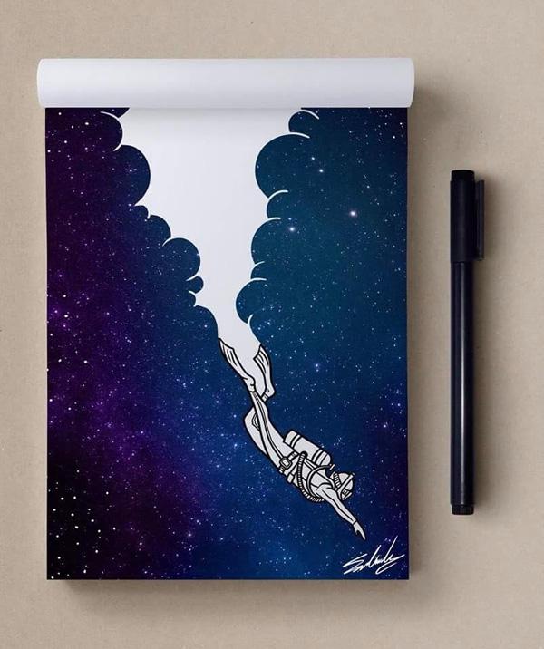 Stars Themed Illustrations by Muhammed Salah