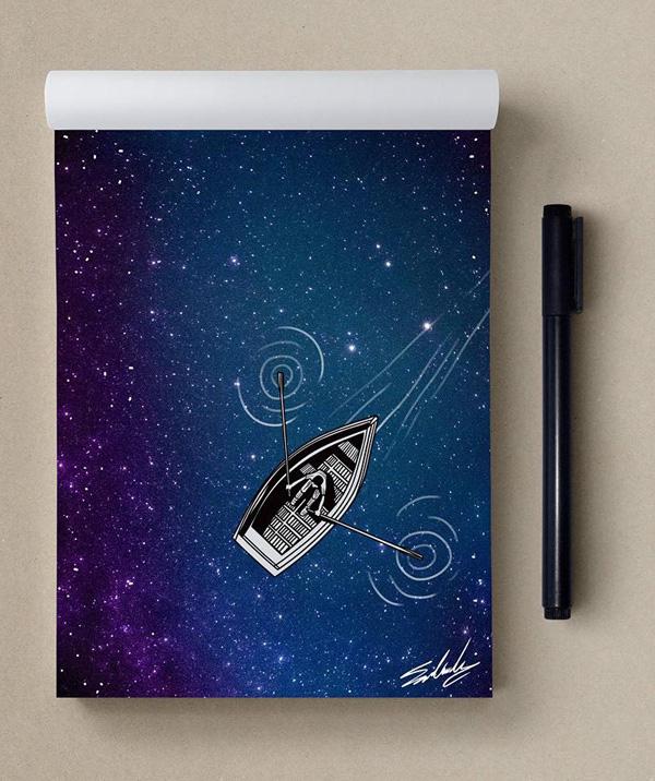 Stars Themed Illustrations by Muhammed Salah